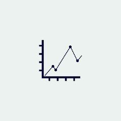 graph icon, vector illustration. flat icon