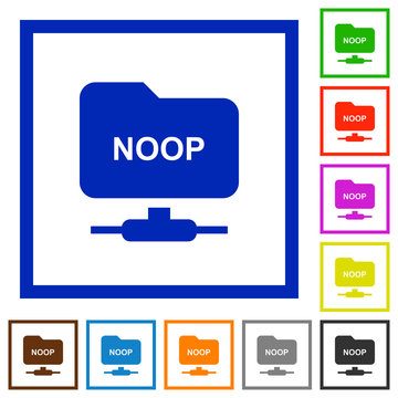 FTP no operation flat framed icons