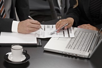 Discussing business numbers