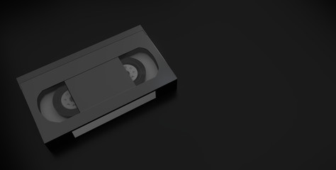 Isolated Blank VHS Videotape with copy space 