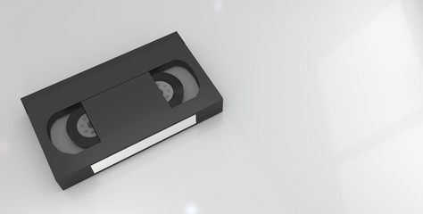 Isolated Blank VHS Videotape