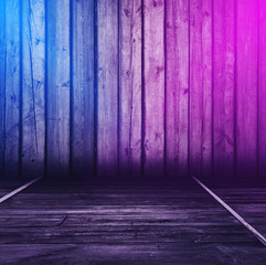 interior with neon lights