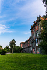 The side view of the National Museum of Capodimonte in Naples, Italy