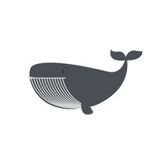 Whales and dolphins sea design icon vector