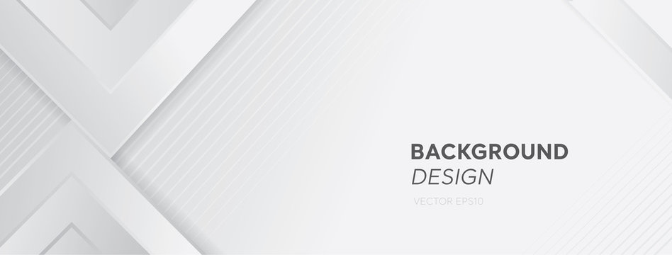 Modern white gray abstract web banner background creative design