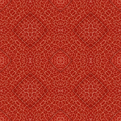 Complex symmetrical seamless organic pattern red texture