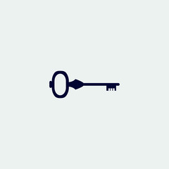 key isolated on white background icon, vector illustration