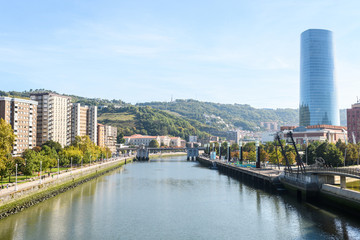 Bilbao embankment on sunny day