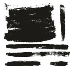 Paint Brush Background & Lines High Detail Abstract Vector Background Mix Set 66