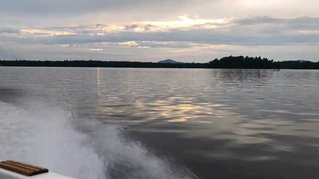 Boating on Saranac Lake Adirondacks