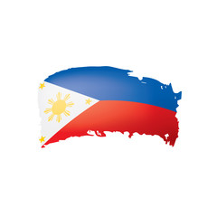 Philippines flag, vector illustration on a white background.