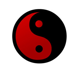 Yin and Yang sign vector