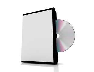 3d cd cover on white background