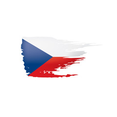 Czechia flag, vector illustration on a white background.