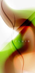 Fluid flowing wave abstract background