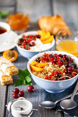 Assortment of breakfast