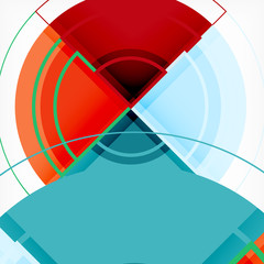 Obraz premium Creative circles geometric abstract background with 3d effect