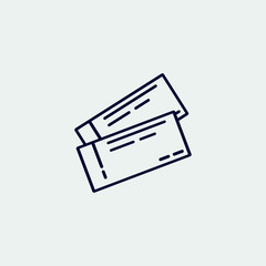 ticket icon, vector illustration. flat icon
