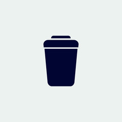 coffee plastic bottle icon, vector illustration. flat icon