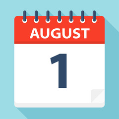 August 1 - Calendar Icon