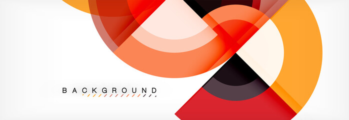 Vector circular geometric abstract background