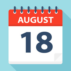 August 18 - Calendar Icon