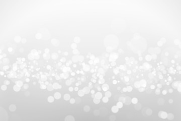 Grey bokeh light background beautiful bright blurred glitter effect. decoration for your design