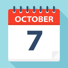 October 7 - Calendar Icon