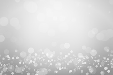 Grey bokeh light background beautiful bright blurred glitter effect. decoration for your design