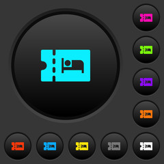 Accommodation discount coupon dark push buttons with color icons