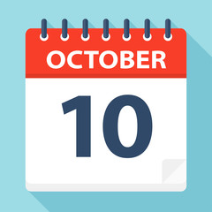 October 10 - Calendar Icon