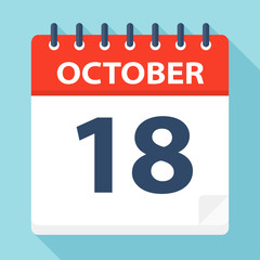 October 18 - Calendar Icon