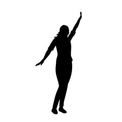 Fototapeta na wymiar silhouette girl posing