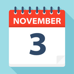 November 3 - Calendar Icon