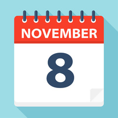 November 8 - Calendar Icon