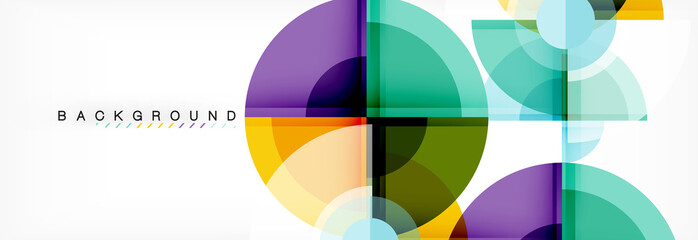 Abstract background bright circles geometric design