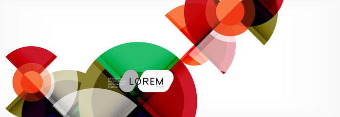 Abstract background bright circles geometric design