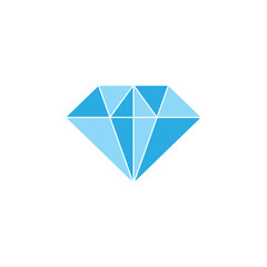 blue diamond gradient symbol vector