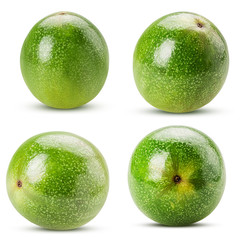 Set green passionfruit whole