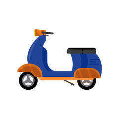 Logistics and delivery icon service isolated on white background: icon of scooter,  motorcycle, bike