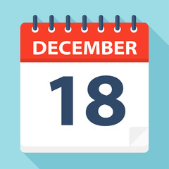 December 18 - Calendar Icon