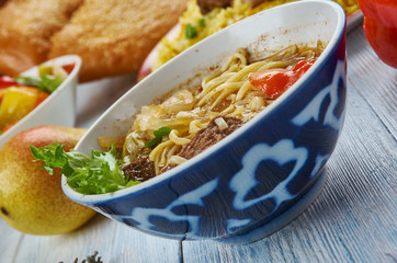 Uyghur Xinjiang-style noodle soup