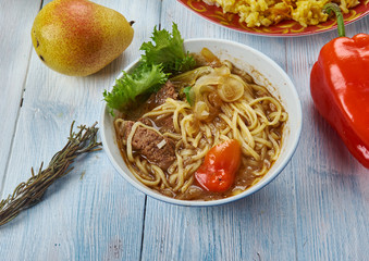 Uyghur Xinjiang-style noodle soup