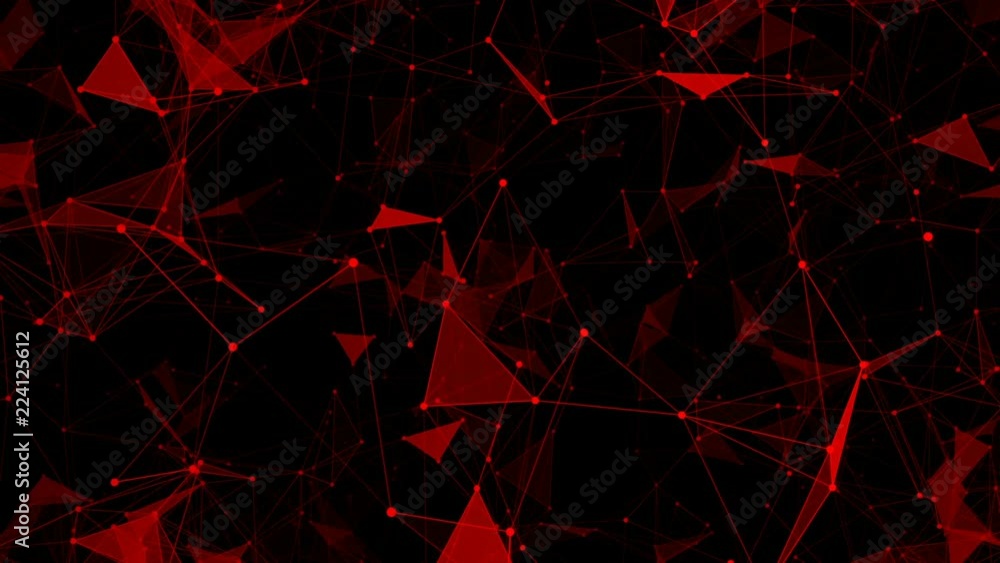 Aufkleber red elements.abstract space background, geometry surfaces, lines and points. can be used as digital 