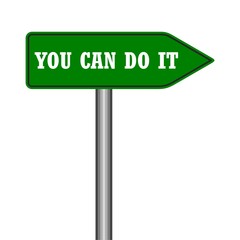 Yo can do it icon vector design