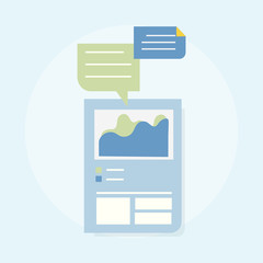 Illustration of web design template