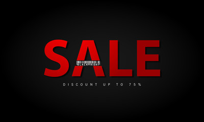 Black Friday sale inscription design template. Black Friday banner. Vector illustration.