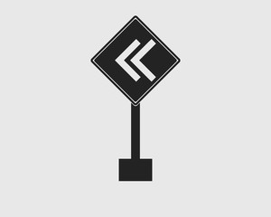 Zebra crossing- Rectangular sign of street