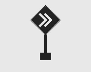 Zebra crossing- Rectangular sign of street