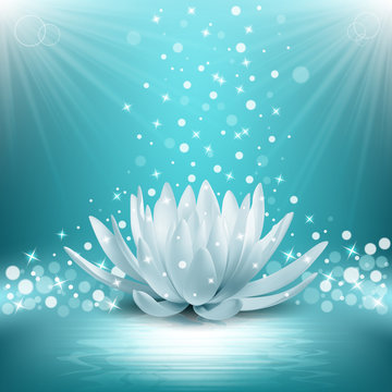 Magic lotus flower. Vector illustration